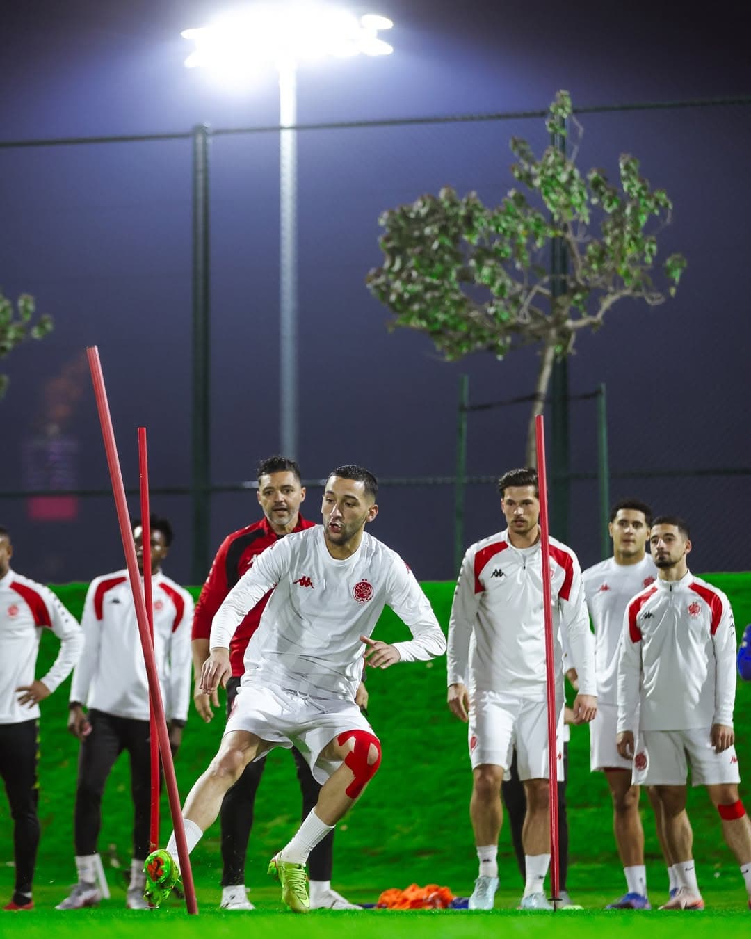 Hakim Ziyech takes part in his first training camp with Wydad Athletic Club